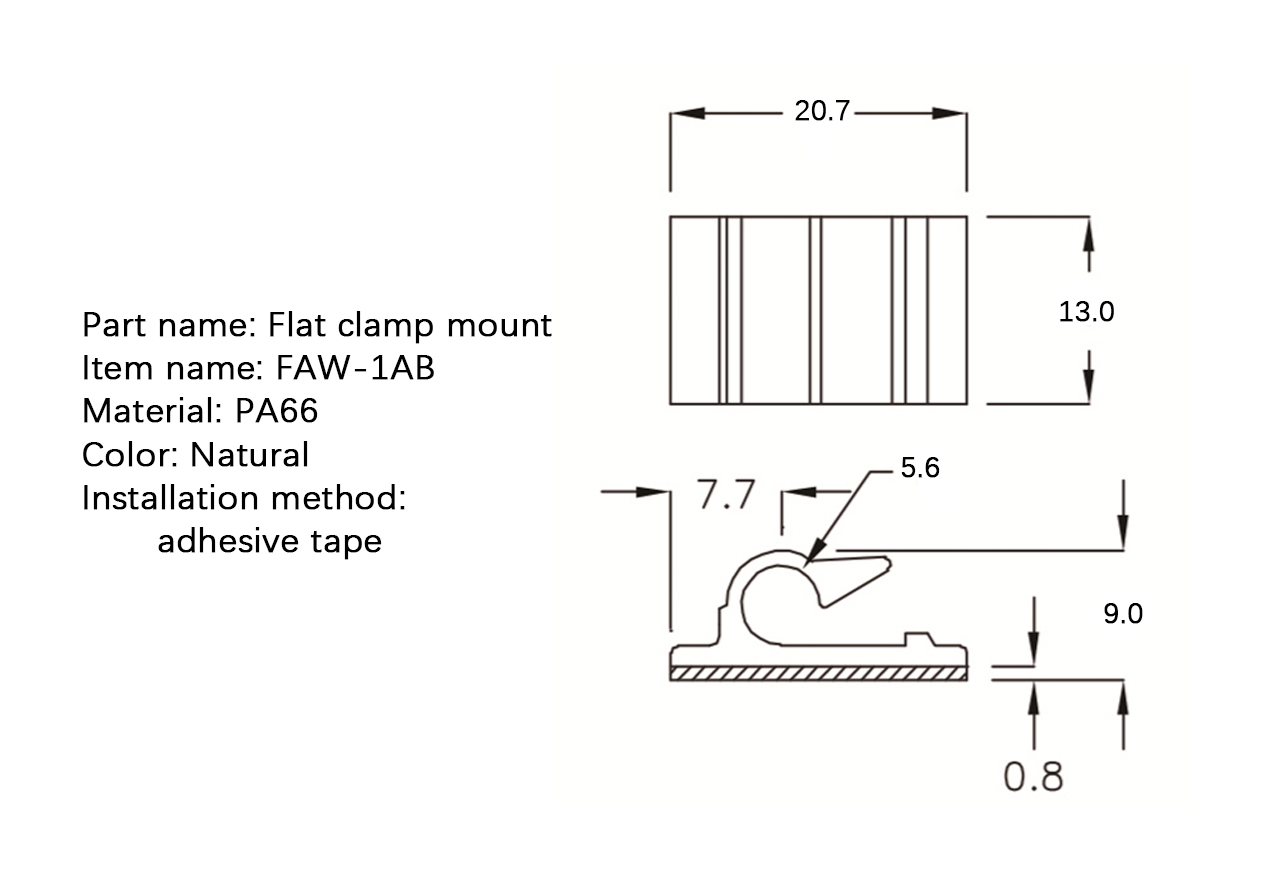 电线固定座 FAW-1B