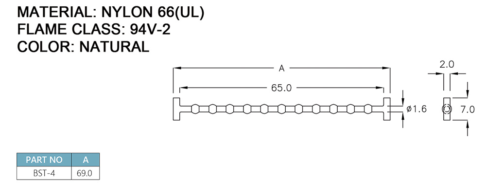 珠孔束线带 BST-4