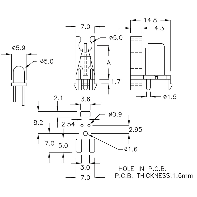 LED灯座 LS-LD-5BT