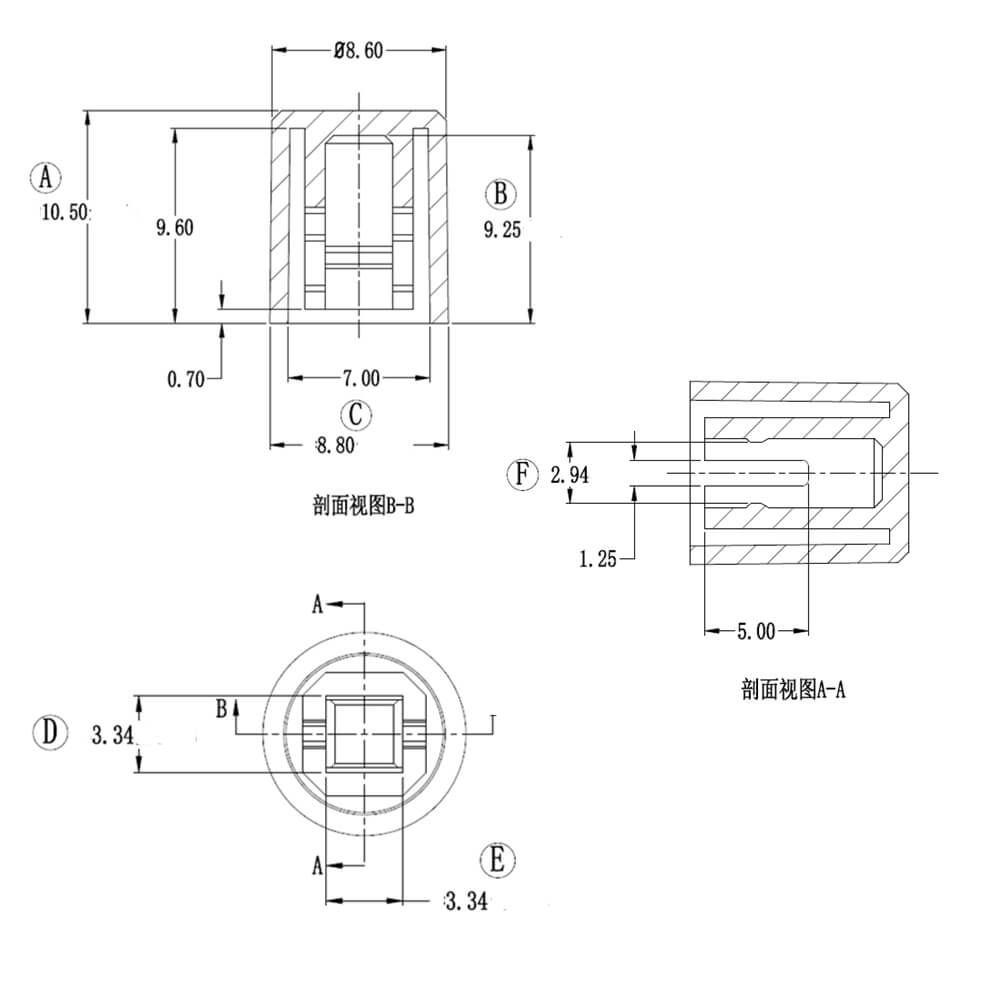 塑料单色按钮 AN-04