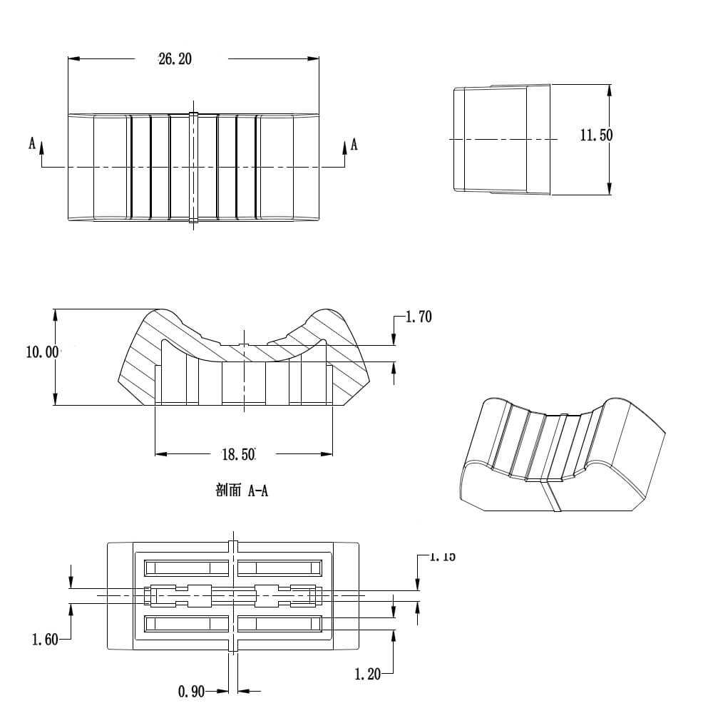 塑料双色推钮 AN-09